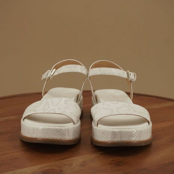 Naturalizer Womens Zane Platform Ankle Strap Sandals Size 8 M White Snake Print - Picture 3 of 9
